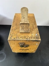 Vtg Wooden Esquire Shoe Valet De Luxe Shoe Shine Box Dovetail with Brushes