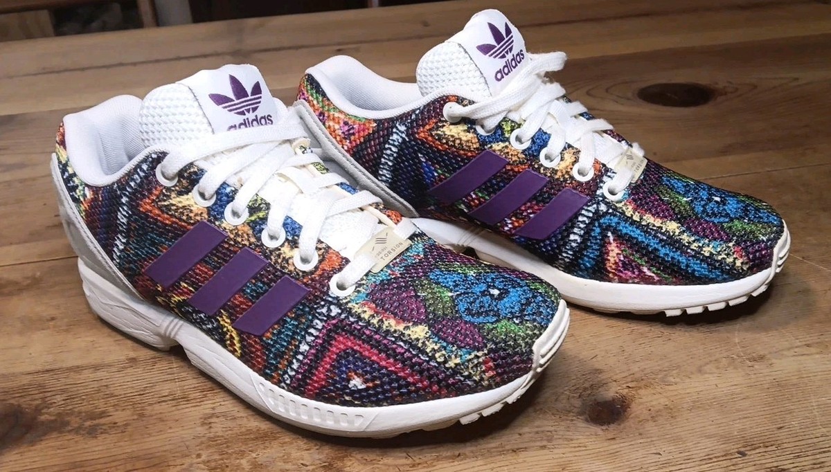 Adidas ZX Flux Torsion Shoes Womens US 6.5 Multicolor Grape