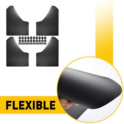 4x Black Universal Splash Guards Mud Flap for Chevy Pickup Silverado Trailblazer
