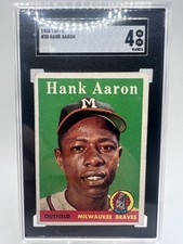 1958 Topps #30 Hank Aaron SGC 4 VG-EX