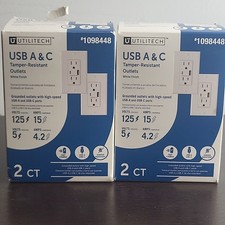 2-Lot of 2-Packs= 4 Total Utilitech USB A & C...