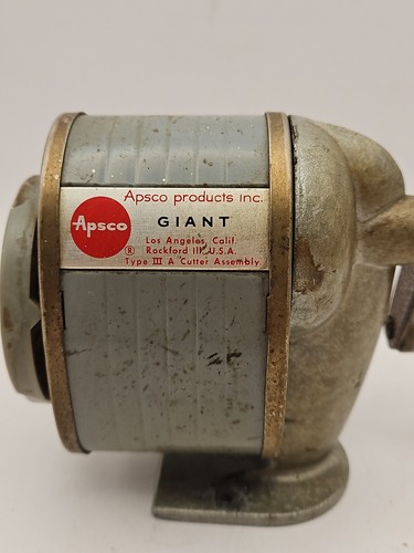 Vintage Apsco Products temperamatite gigante - 6 fori tipo 3A USA - FUNZIONANTE - Foto 2 di 7