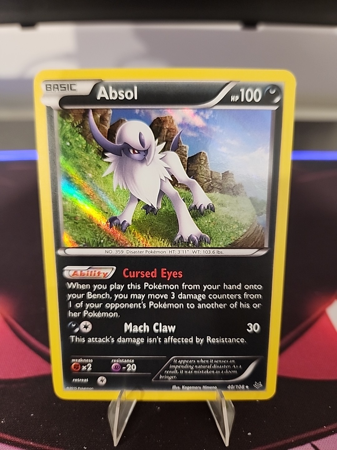 Absol 40/108 Holo Pokémon TCG  XY Roaring Skies NM