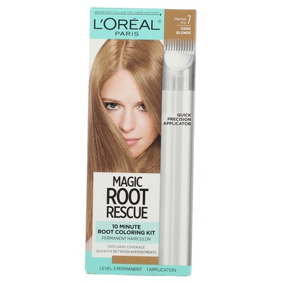 5 Pack L'Oreal Paris Magic Root Rescue Permanent Hair Color, Dark Blonde 7