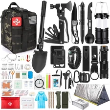 Ultimate 250-Piece Emergency Survival Kit with Molle Bag for Outdoor Enthusiasts