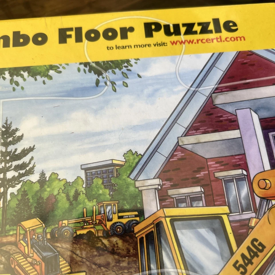 John Deere Tractor Giant Shaped Floor Puzzle 34 BIG PIECES 3' X 2' NEW 2003 VTG - Image 3 of 4