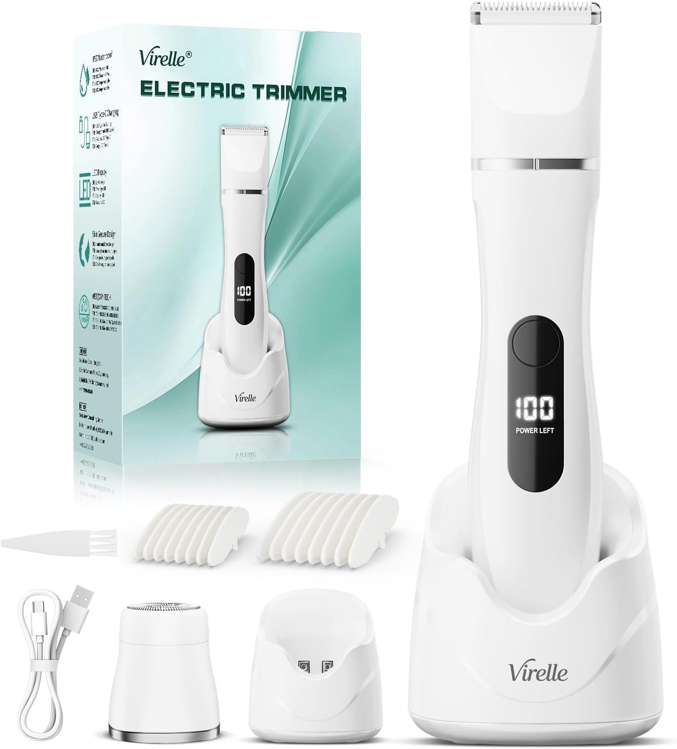 Rasoio Elettrico Donna Impermeabile: Epilatore Viso 2 in 1 USB