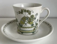 1 Figgjo Lotte Cup & Saucer Set Turi Design Norway - Flat Bottom Cup