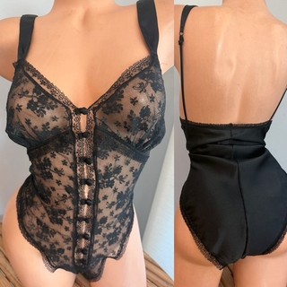BODY VINTAGE ENCAJE Y SATINADO por DELICATES LENCERÍA DE PELUCHE talla L