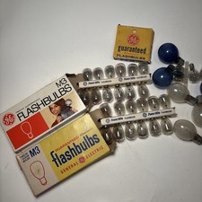 Vintage GE M3 Flashbulbs Box of 12 Bulbs Camera Flash Photography