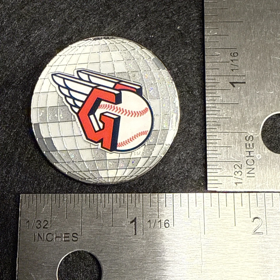 Cleveland Guardians Disco Ball Lapel Pin w/ Logo Gear Exclusive MLB Baseball - Image 3 of 4