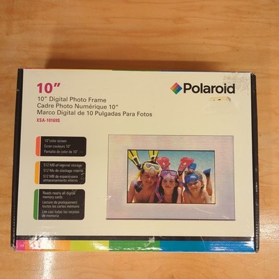 Polaroid 10'' Digital Photo Frame Color Screen XSA-10169S Internal Storage 512MB 