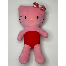 Build a Bear Pink Hello Kitty Plush Toy Red Heart Pajamas Outfit