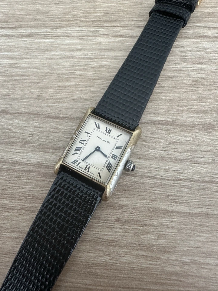 Rare Tiffany & Co. Severin LTD 17 Jewels Swiss Made “ Cartier Tank Style” Watch - Image 4 of 4