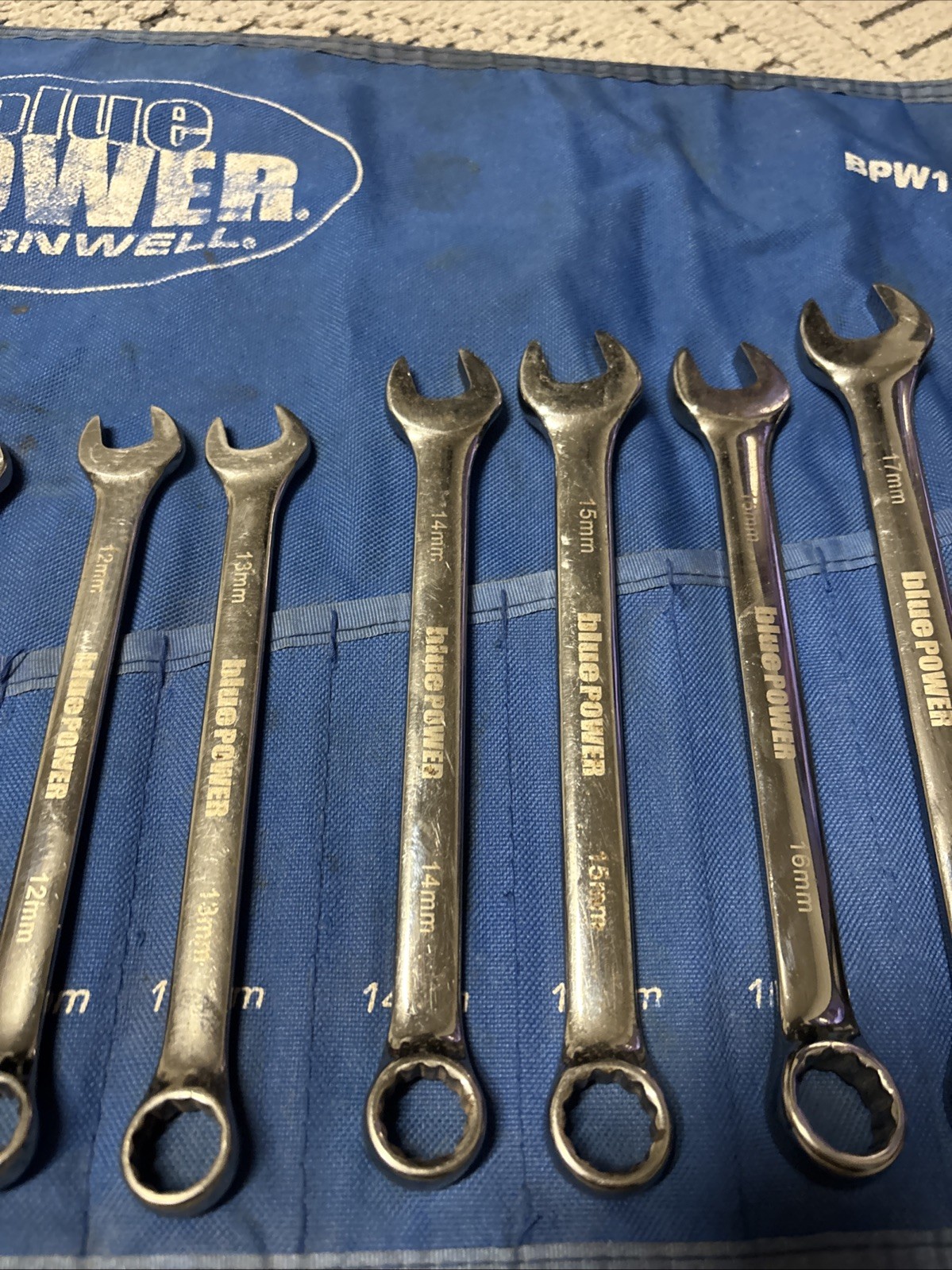 BPW12MST - 12 Piece Cornwell® bluePOWER® Metric Combination Wrench Set 12 Point