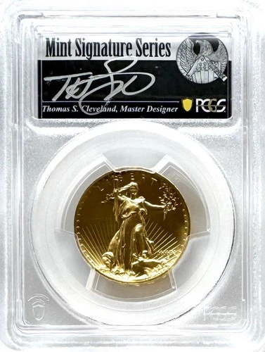 2009 $20 Ultra High Relief Double Eagle 1oz Gold Coin PCGS MS70 Thomas Cleveland