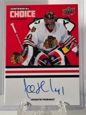 2025-26 UD Blackhawks Centennial #CS-JT Jocelyn Thibault Auto