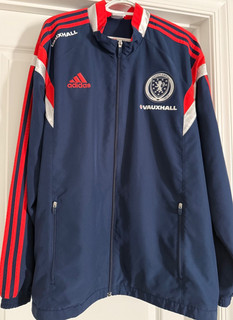 ADIDAS SCOTLAND 2014 15 PRE MATCH JACKET and SHORTS USED XL VGC