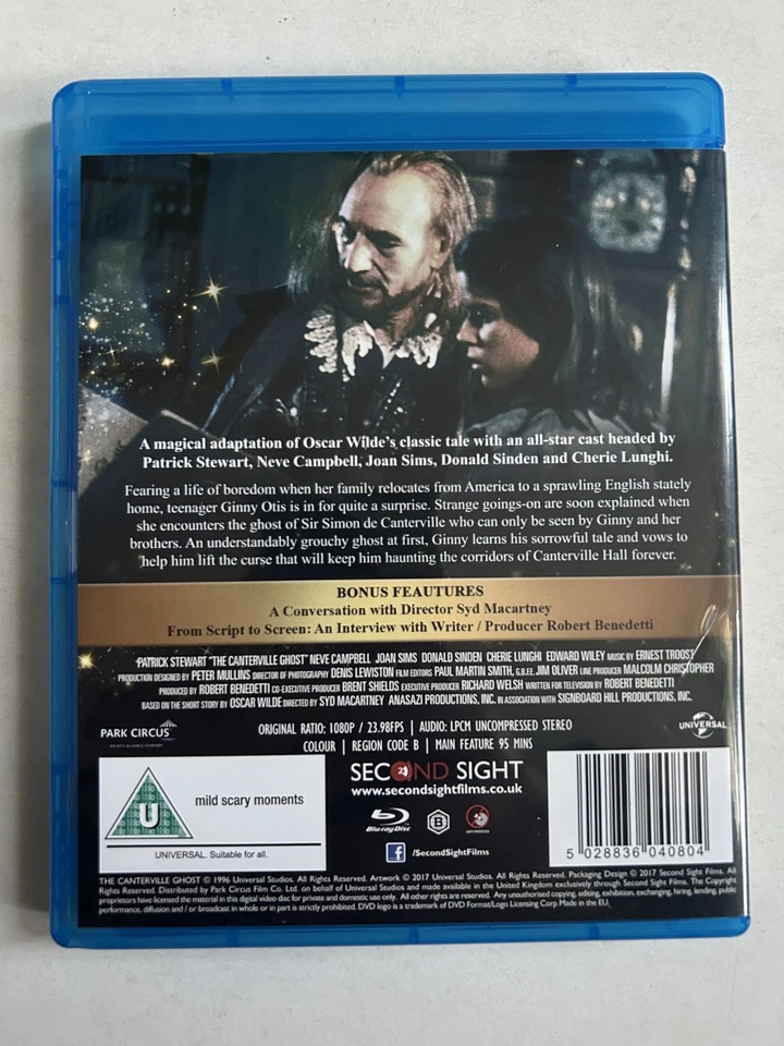 The Canterville Ghost Patrick Stewart Neve Campbell Second Sight Blu-Ray - Image 2 of 2