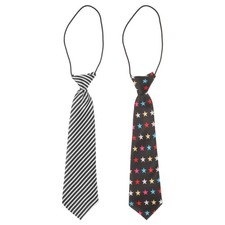  2 Pcs Boy Necktie Kids Adjustable Boy's School Uniform Accessories