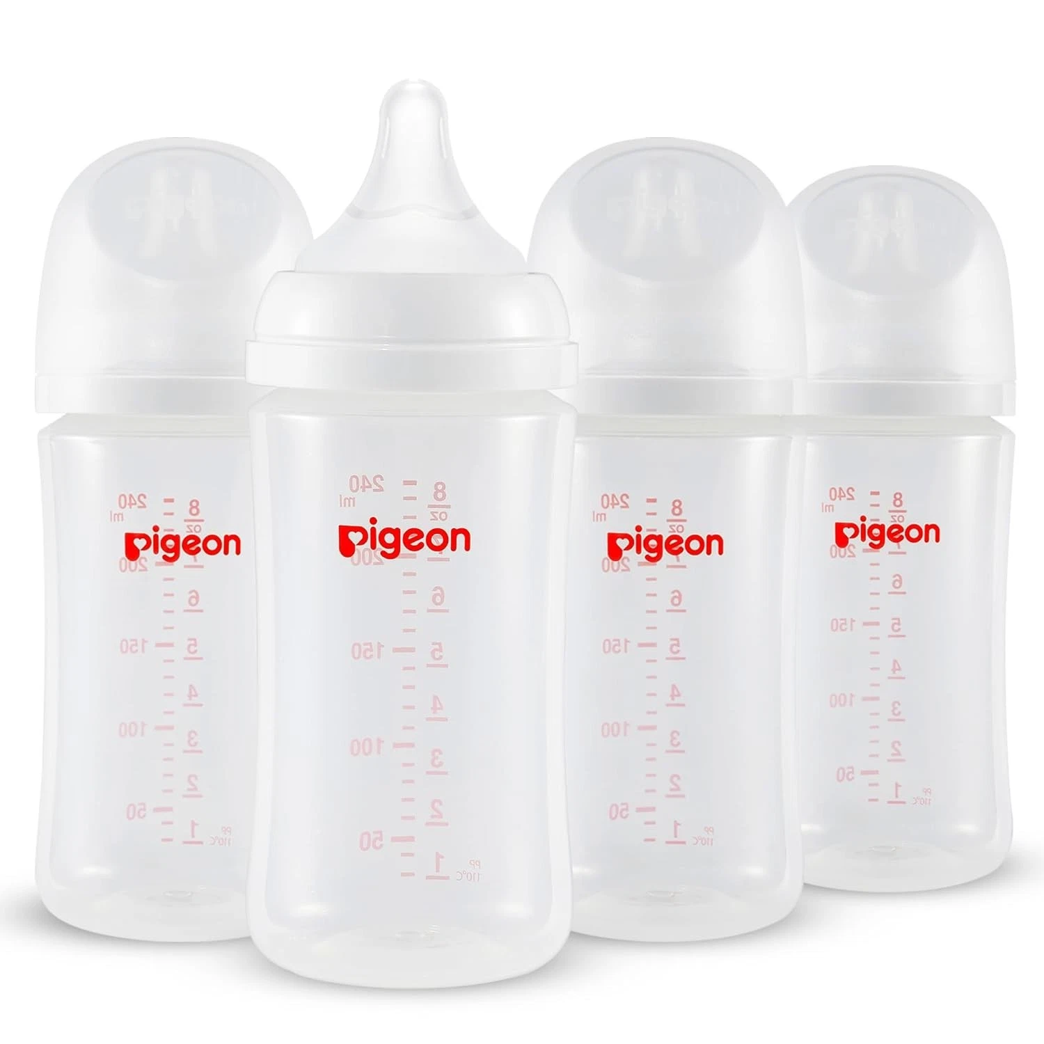 Pigeon Wide Neck Nursing 4 PP Bottles 8.1 Oz Anti-Colic with 4 M Nipples
Opens in a new window or ta