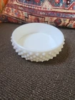 Fenton Vintage Hobnail Hob Nail Milk Glass Flat Bottom Bowl 2” x 6”