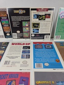 Lot Of 17 NES Vintage Vid Pro Cards Hydlide Iron Sword Dragon Spirit Gauntlet