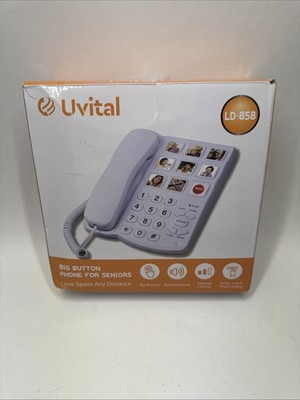 Big Button Phone Seniors, LD 858HF Key Amplified Telephone Photo Memory Cord