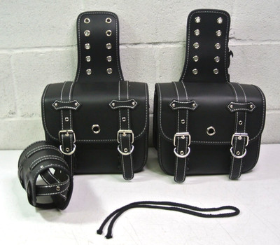 Motorcycle Saddlebags, Faux Leather Small Without Cup Bag 10.24''x4.72''x8.66''