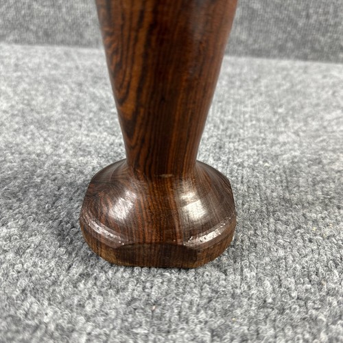 Vintage Wooden Bud Vase Small Brown Handcrafted Decorative Table Decor - Picture 5 of 8