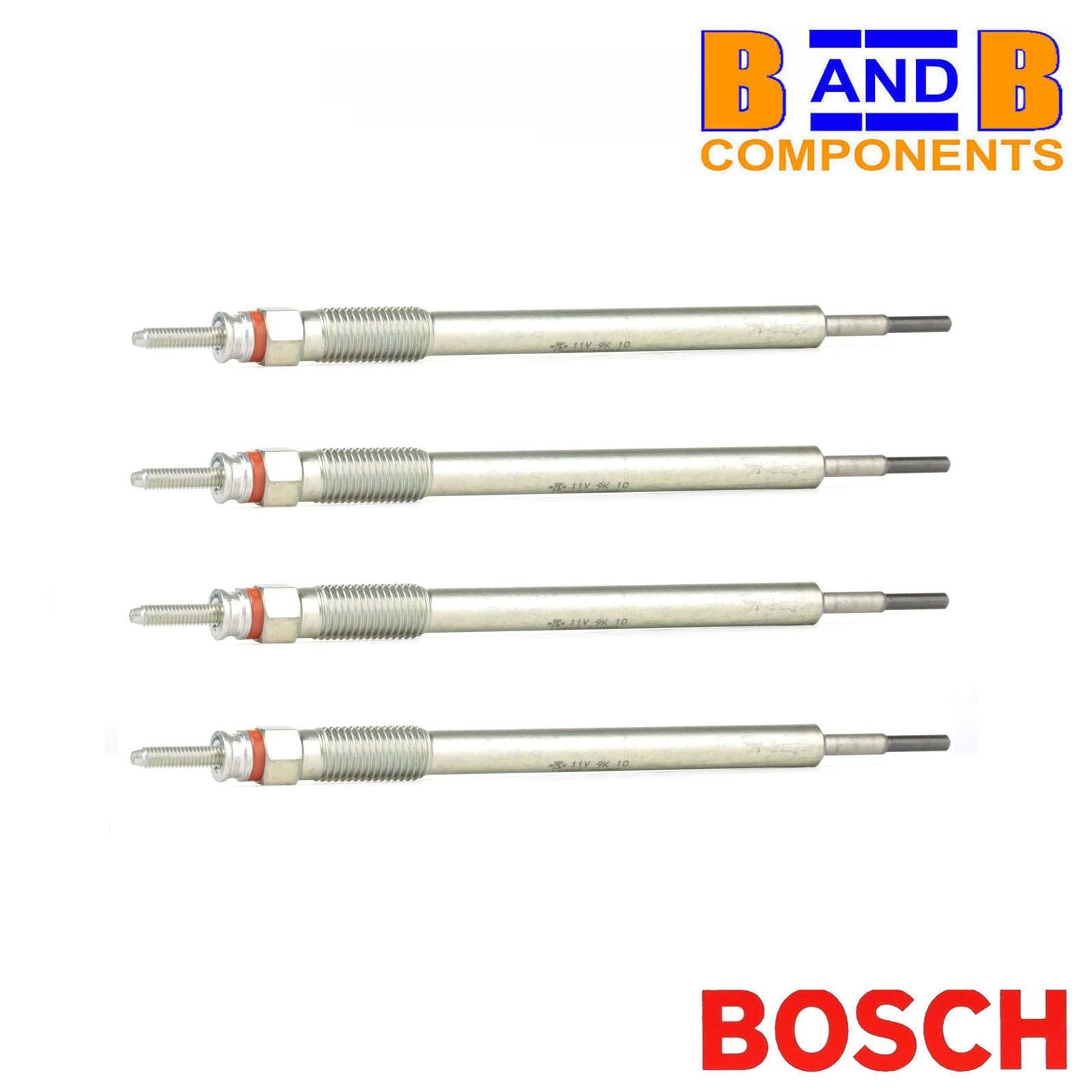 BOSCH DURATERM GLOW PLUGS SET OF 4 F 01G 000 00P 11V M10x1.25 160MM TOYOTA LEXUS
