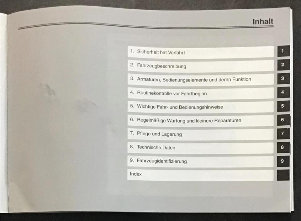 YAMAHA YZF-R1 Motorcycle Instruction Manual AUG 1998 #4XV-28199-G1 German Text - Image 2 of 4