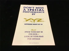 Press Kit Photo Color Postcard 2 Sided XYZ Performance Announcement