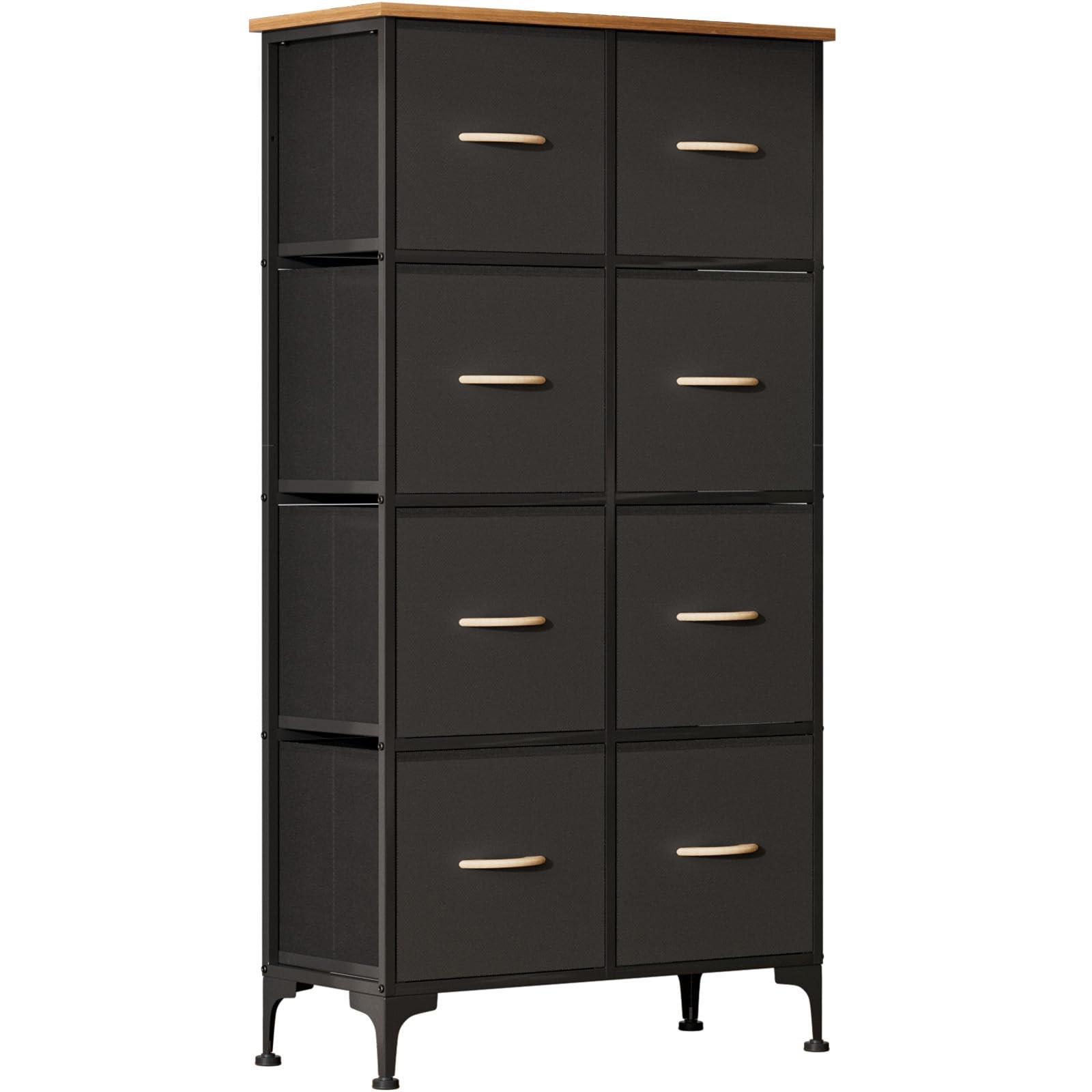 8 Drawers Dresser for Bedroom, Black Dresser Tall Storage Tower for Closet-image