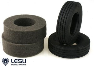 US Stock LESU Rubber Tires Parts For 1/14 RC DIY Car Tractor Truck Tamiya Model