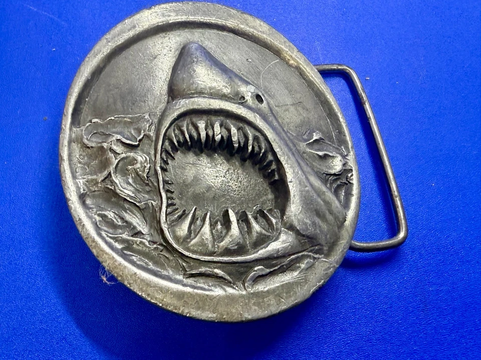 The Great White Shark Open Mouth 颚皮带扣 印第安纳金属工艺 E-88 出品 — 第 3/4 张图片