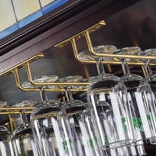 2 x G Gittings Glass Rack - 1 Column Hanger - Matt Brass Finish - 11.0873.450.22