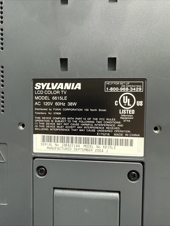 Sylvania 15" LCD Color Gaming TV 6615LE W/STAND - TESTED WORKS GREAT!!! - Image 2 of 4