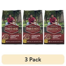 (3 pack)Complete Adult Dry Dog Food, High Protein Real Beef, 18.5 lb 1.73 per pound
