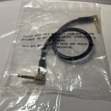 Monoprice 1/4 Inch TRS Right Angle Male to Male 16AWG Cable Cord 1.5ft Black