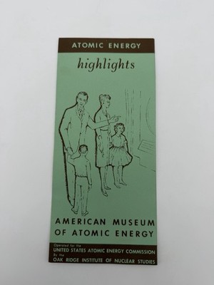1950s Atomic Energy Museum Oak Ridge Tennessee AEC Nuclear Brochure Map