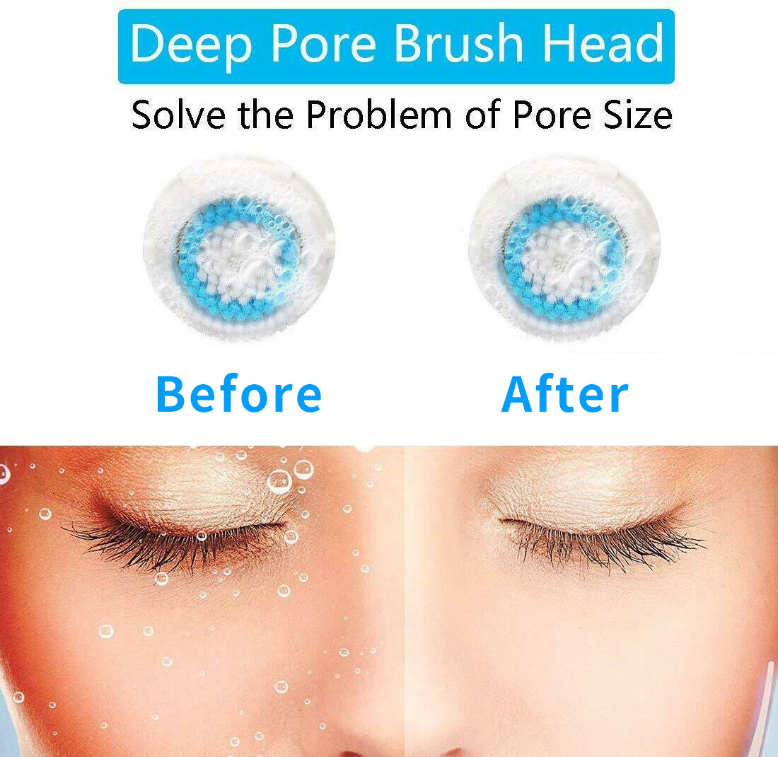 4PCS Deep Pore Cleansing Brush Heads Face Wash For Clarisonic Mia2