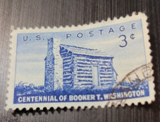 # 1074 - 1956 3¢ Booker T. Washington  Tuskegee   ~ Used 1 Stamp + 2 FREE Stamps