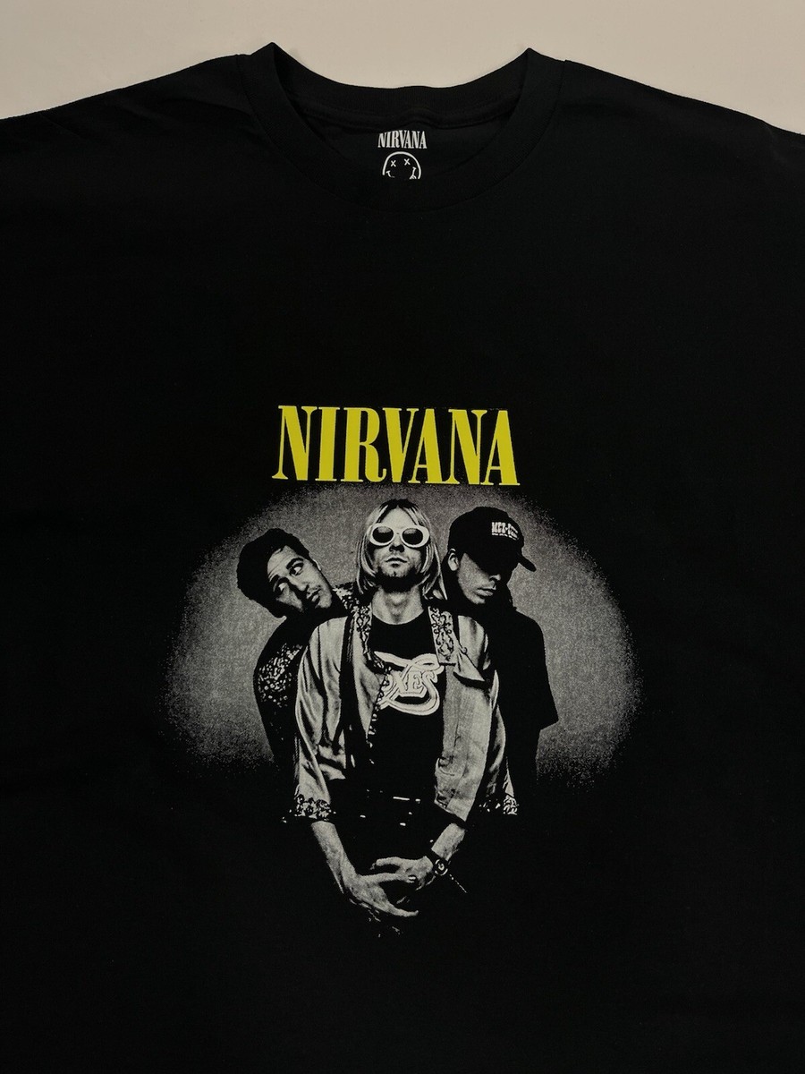NIRVANA Band T-SHIRT NeverMind Kurt Cobain Tour Tee (Size X