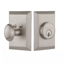 Nostalgic Warehouse 733275 New York Brass Single Cylinder Deadbolt 2-3/8" Backse