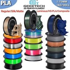 Geeetech 3D Printer Filament PLA/ABS+/PETG/TPU/Silk PLA/Glow PLA/Matte 1KG 1.75m