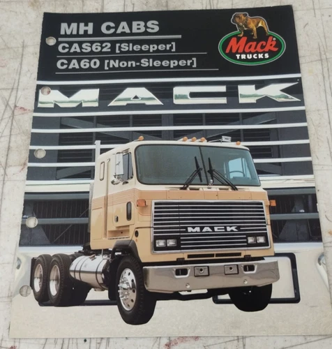 1983 Mack Trucks MH Cabs Sleeper / Non Sleeper Truck Sales Brochure