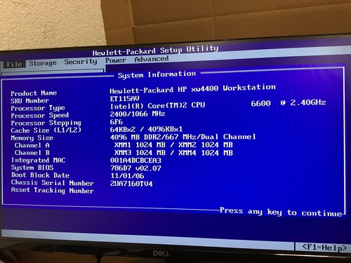 Hp Workstation XW44000 Computer Intel Core 2 Duo 6600, 2.40Ghz, 4GB Ram w/Dvd-RW - Picture 14 of 16