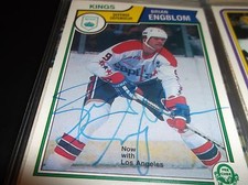 1983-84 OPC # 368 BRIAN ENGBLOM AUTOGRAPHED CARD 