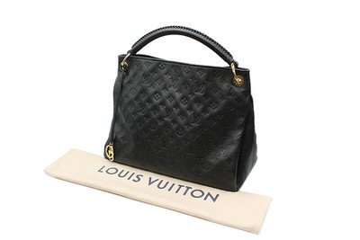 Louis Vuitton Artsy Shoulder Bag MM Black Leather for sale online 